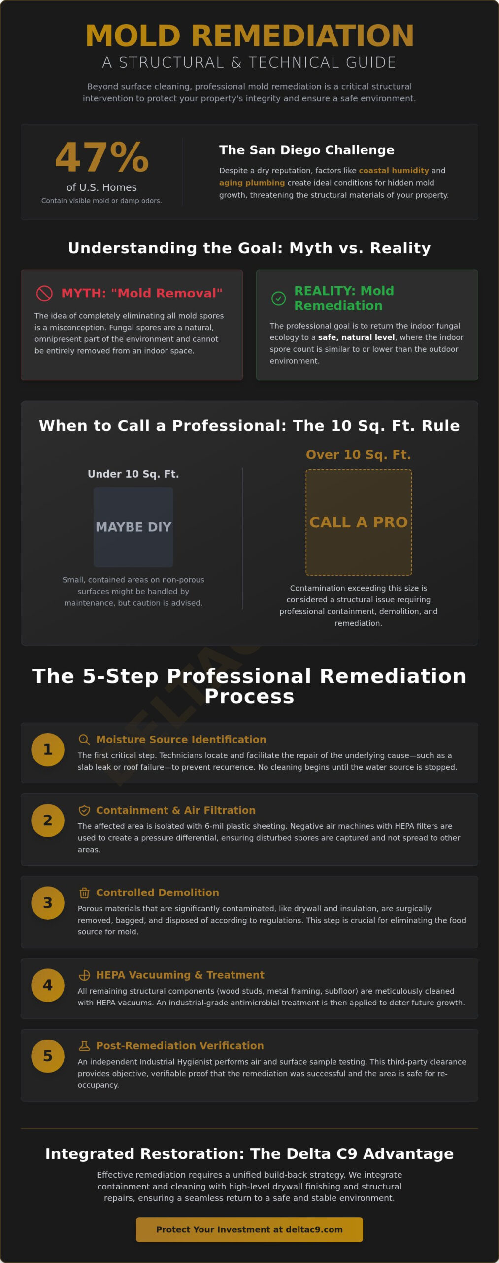 Mold Remediation in San Diego: A Professional Guide to Structural Restoration 2026
